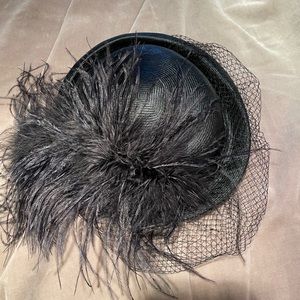 100% Sisal Black Hat with Chin Strap